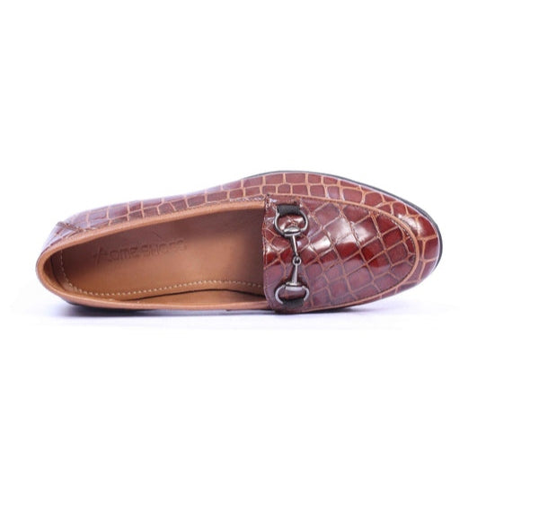 Mocassin en cuir demasquable Marron